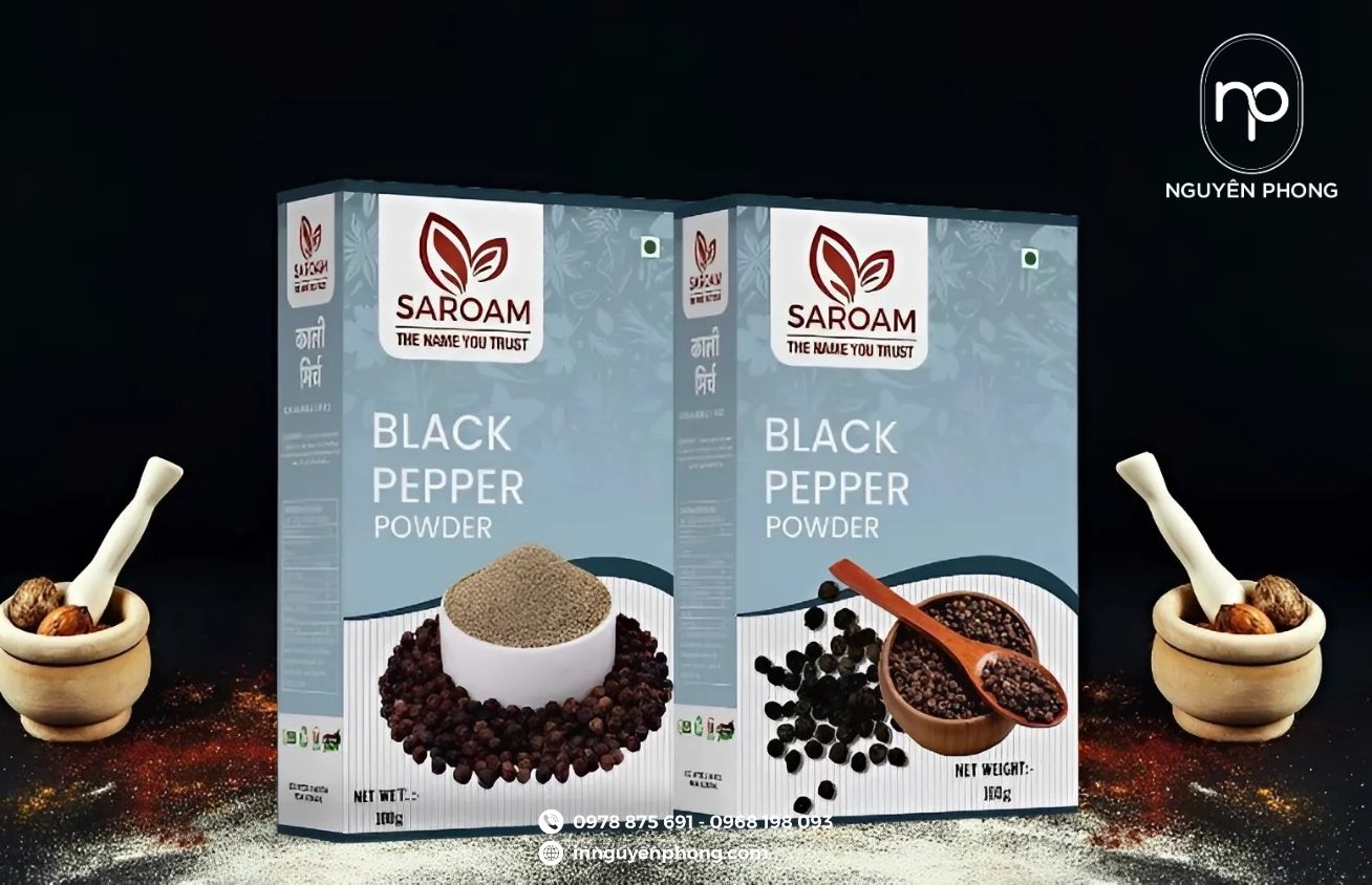 mẫu hộp giấy đựng hạt tiêu